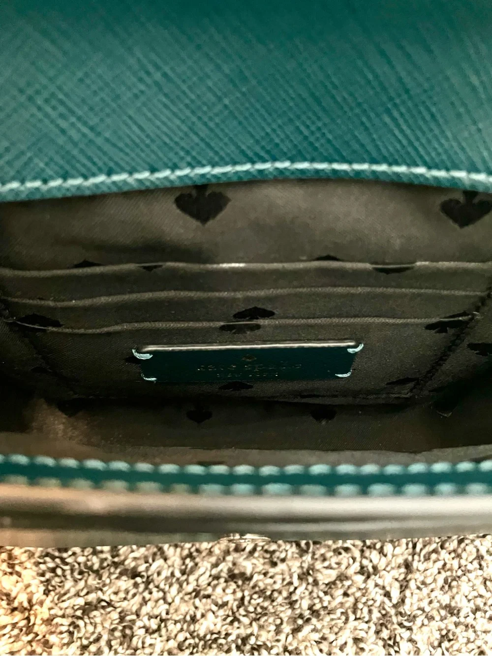 kate spade Teal and Cream Leather Crossbody Bag